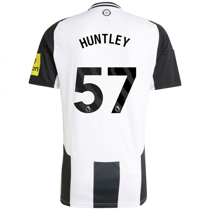 Niño Camiseta James Huntley #57 Blanco Negro 1ª Equipación 2024/25 La Camisa Perú