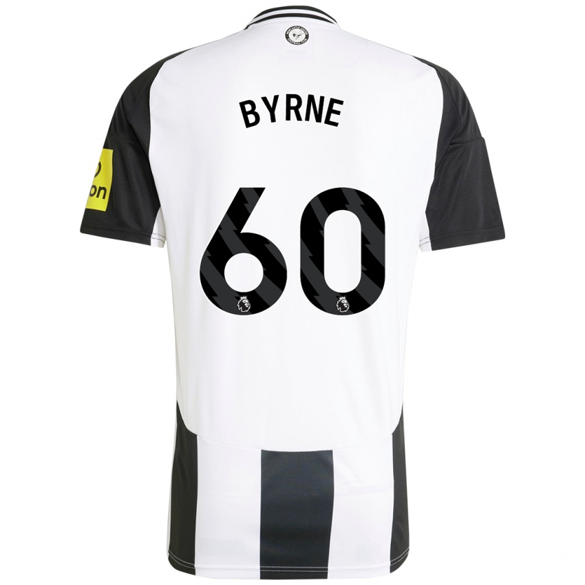 Niño Camiseta Reece Byrne #60 Blanco Negro 1ª Equipación 2024/25 La Camisa Perú