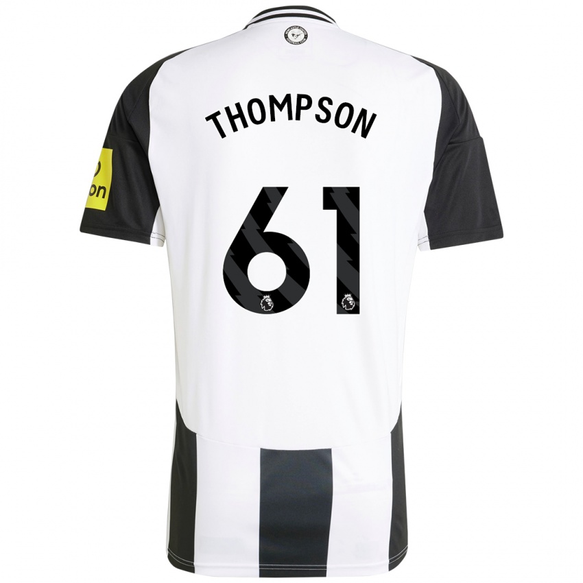 Niño Camiseta Max Thompson #61 Blanco Negro 1ª Equipación 2024/25 La Camisa Perú