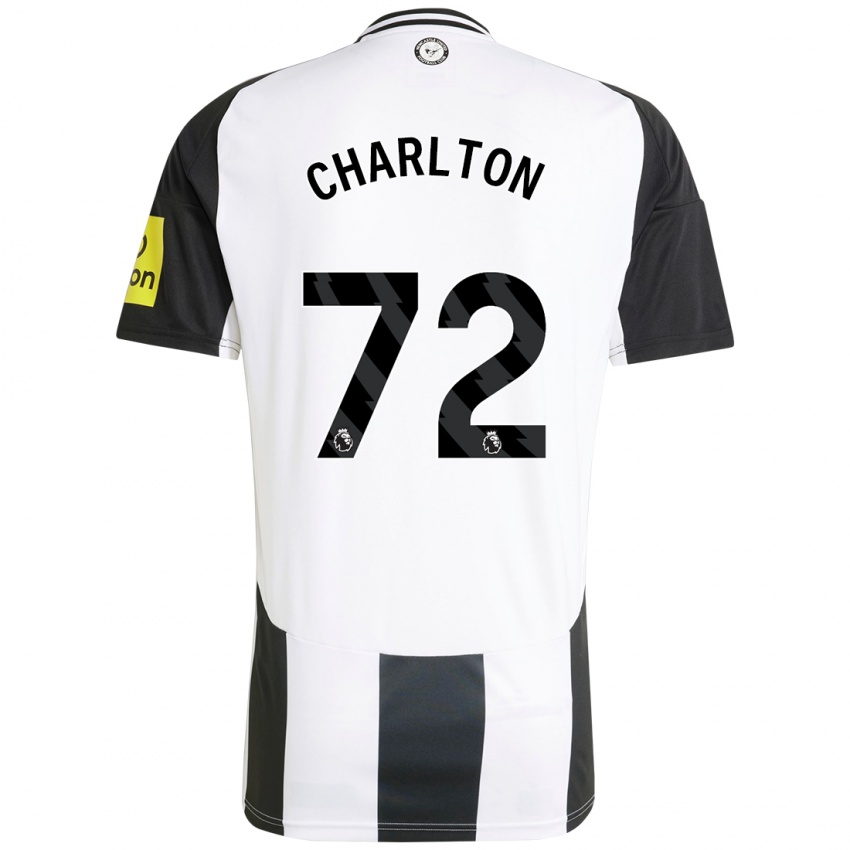 Niño Camiseta Dylan Charlton #72 Blanco Negro 1ª Equipación 2024/25 La Camisa Perú