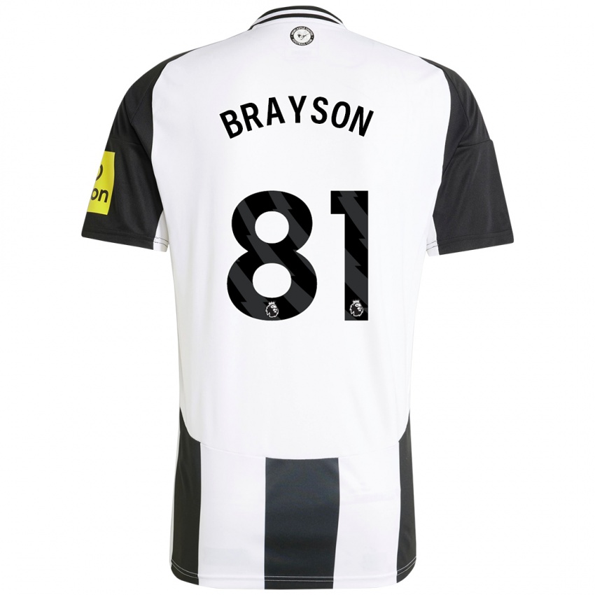 Niño Camiseta Joe Brayson #81 Blanco Negro 1ª Equipación 2024/25 La Camisa Perú