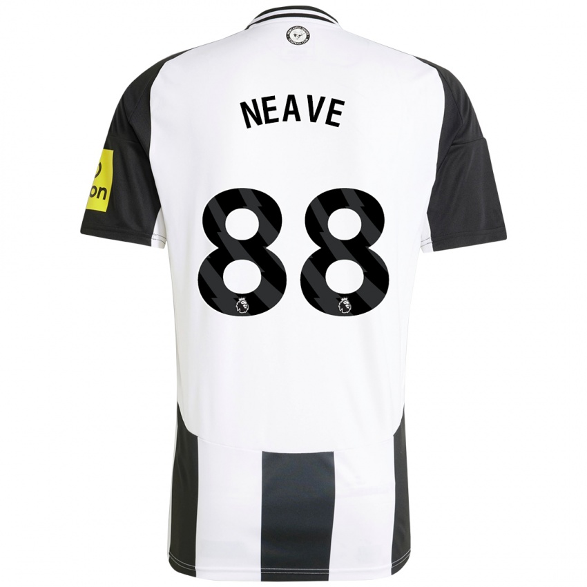 Niño Camiseta Sean Neave #88 Blanco Negro 1ª Equipación 2024/25 La Camisa Perú