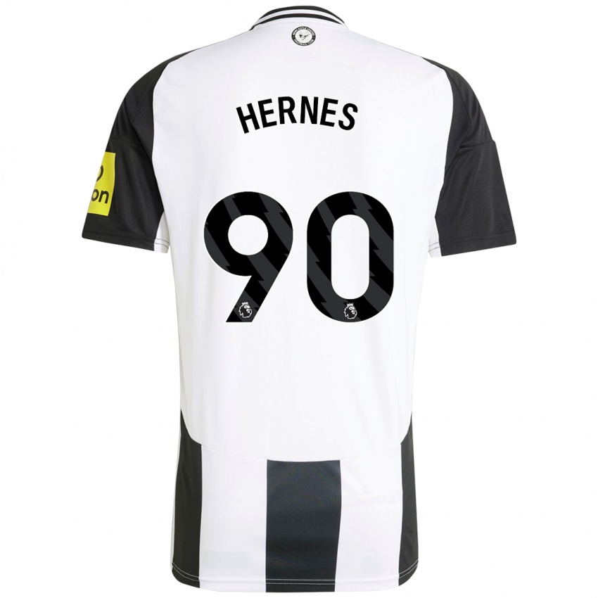 Niño Camiseta Travis Hernes #90 Blanco Negro 1ª Equipación 2024/25 La Camisa Perú