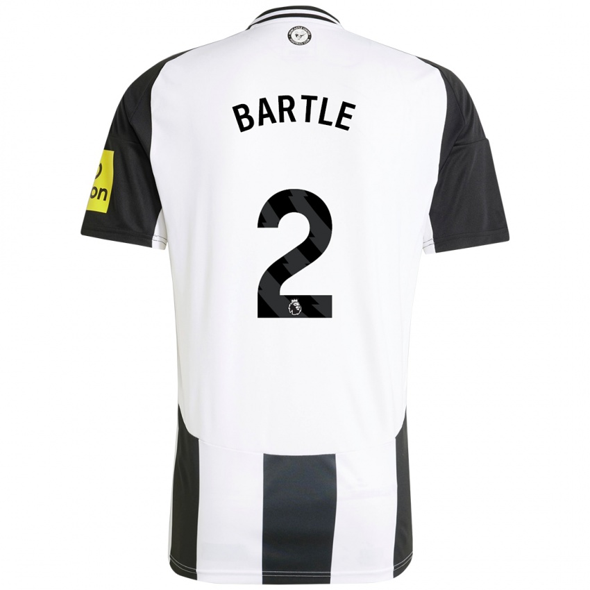 Niño Camiseta Jodie Bartle #2 Blanco Negro 1ª Equipación 2024/25 La Camisa Perú