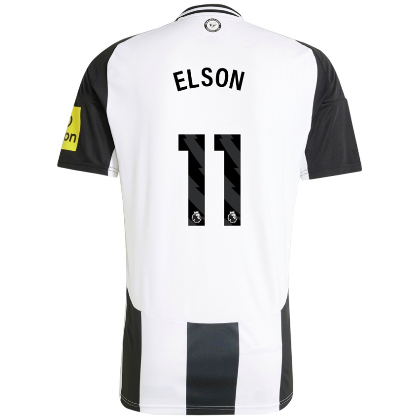 Niño Camiseta Kacie Elson #11 Blanco Negro 1ª Equipación 2024/25 La Camisa Perú