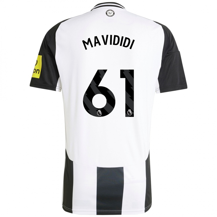 Niño Camiseta Shaun Mavididi #61 Blanco Negro 1ª Equipación 2024/25 La Camisa Perú