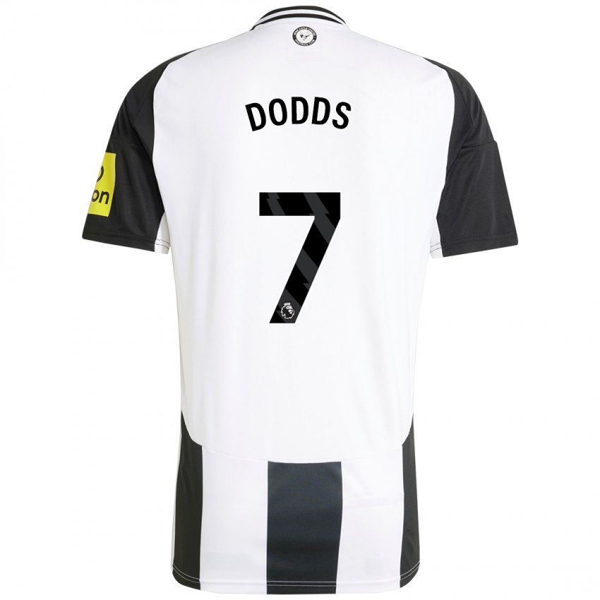 Niño Camiseta Tyler Dodds #7 Blanco Negro 1ª Equipación 2024/25 La Camisa Perú