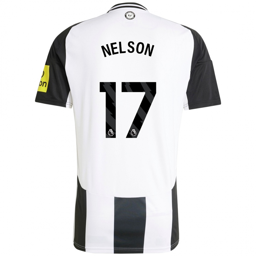 Niño Camiseta Erin Nelson #17 Blanco Negro 1ª Equipación 2024/25 La Camisa Perú