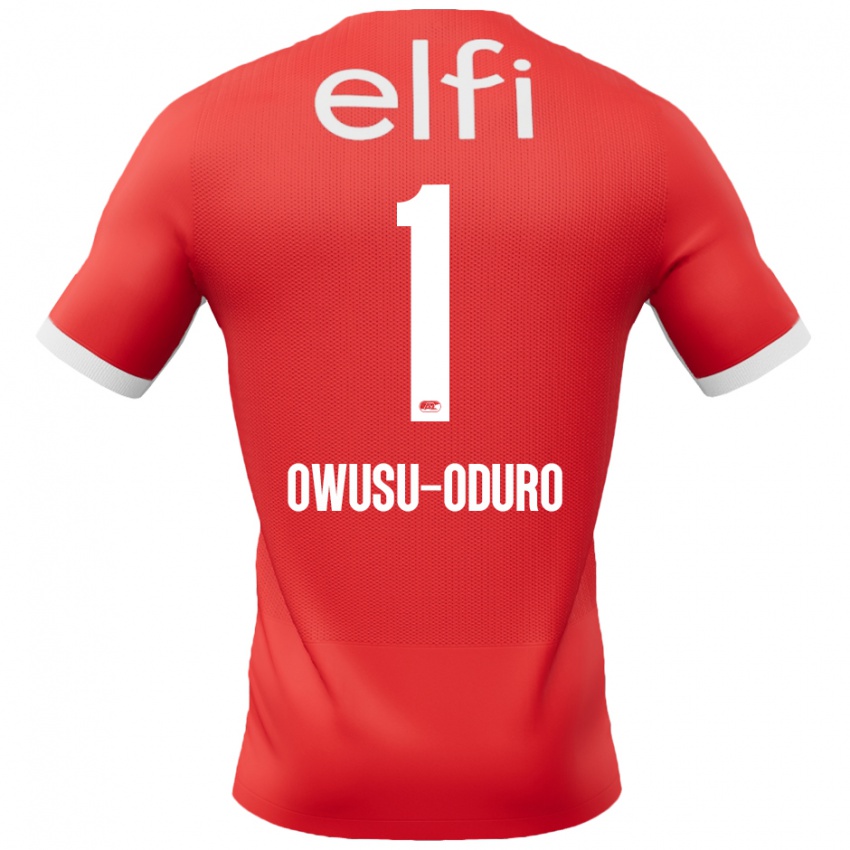 Niño Camiseta Rome Jayden Owusu-Oduro #1 Rojo Blanco 1ª Equipación 2024/25 La Camisa Perú