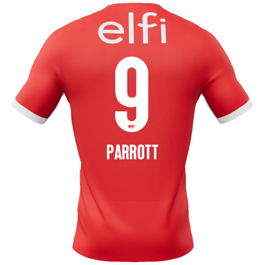 Niño Camiseta Troy Parrott #9 Rojo Blanco 1ª Equipación 2024/25 La Camisa Perú