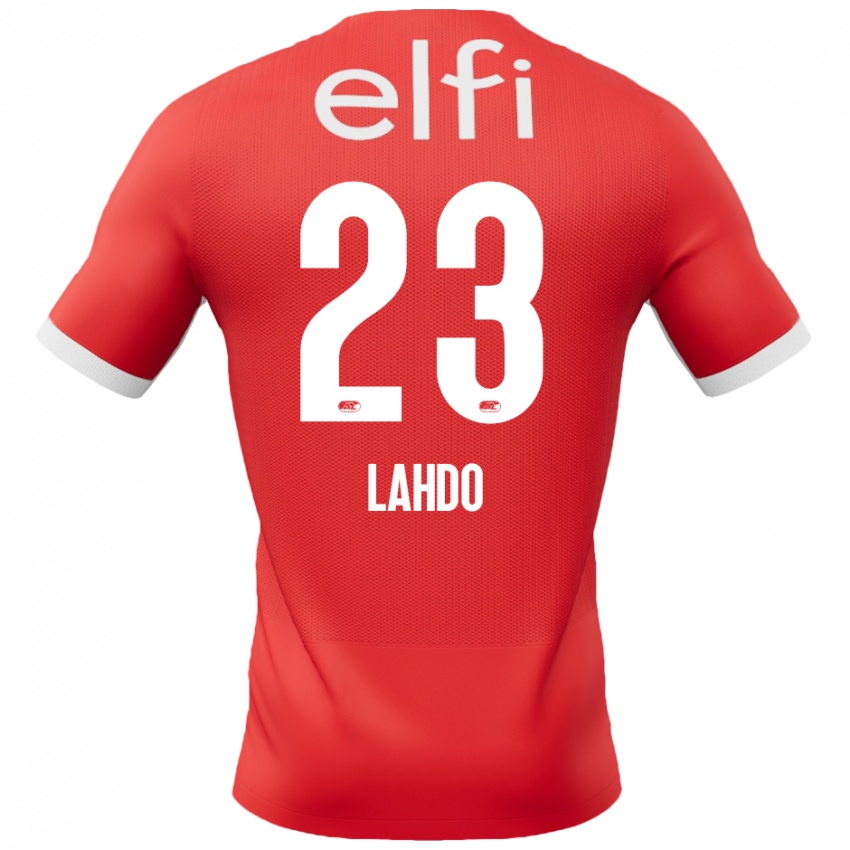 Niño Camiseta Mayckel Lahdo #23 Rojo Blanco 1ª Equipación 2024/25 La Camisa Perú