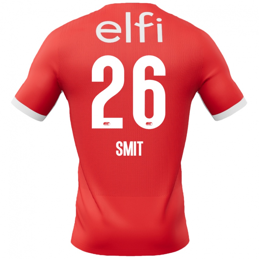 Niño Camiseta Kees Smit #26 Rojo Blanco 1ª Equipación 2024/25 La Camisa Perú