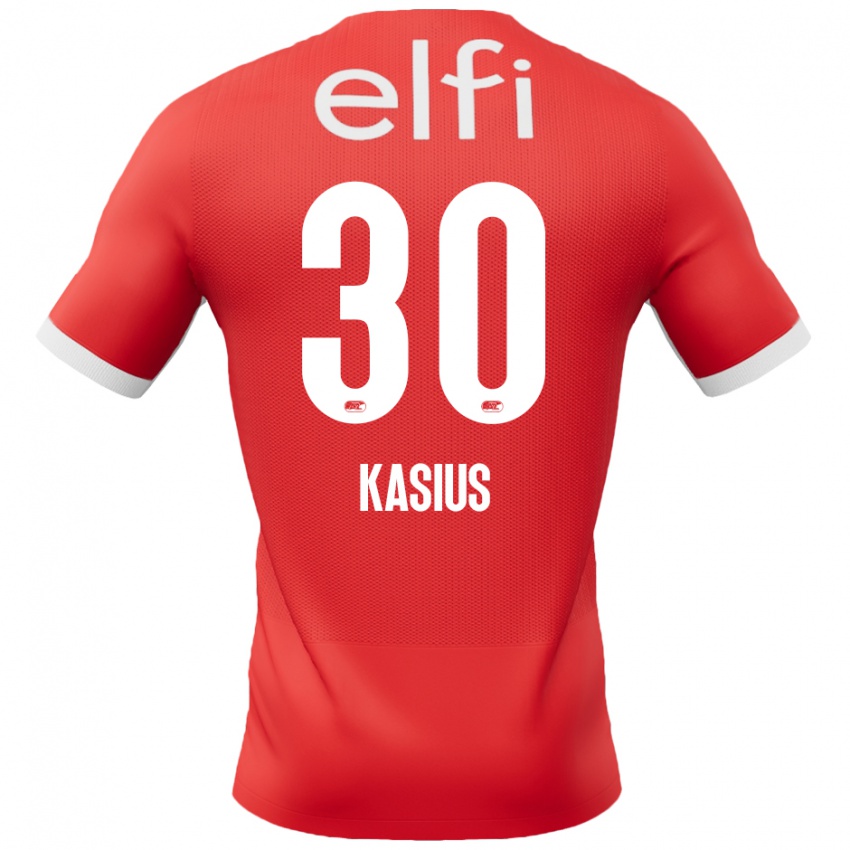 Niño Camiseta Denso Kasius #30 Rojo Blanco 1ª Equipación 2024/25 La Camisa Perú