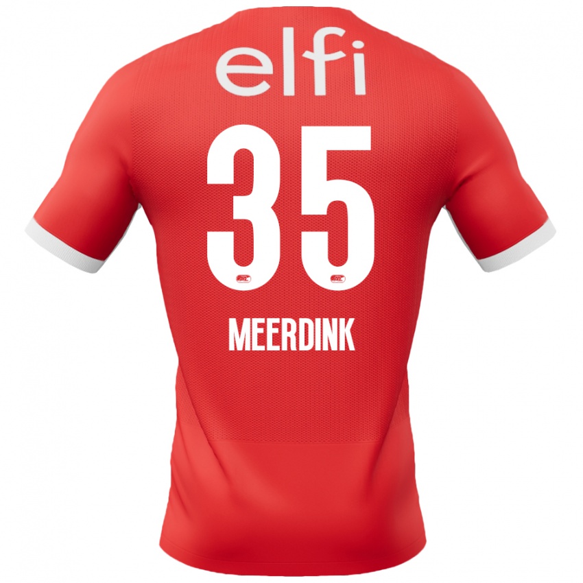 Niño Camiseta Mexx Meerdink #35 Rojo Blanco 1ª Equipación 2024/25 La Camisa Perú