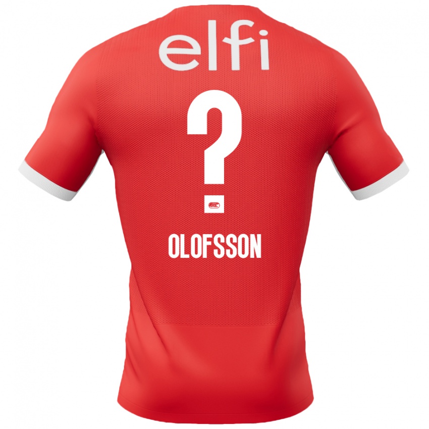 Niño Camiseta Wilmer Olofsson #0 Rojo Blanco 1ª Equipación 2024/25 La Camisa Perú