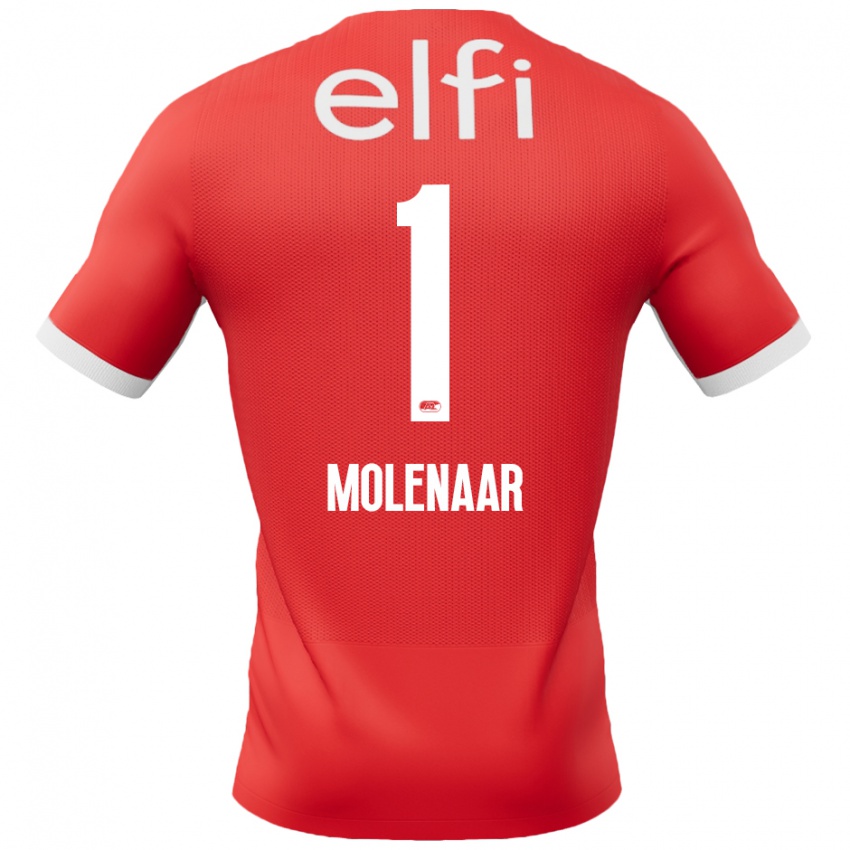 Niño Camiseta Finn Molenaar #1 Rojo Blanco 1ª Equipación 2024/25 La Camisa Perú