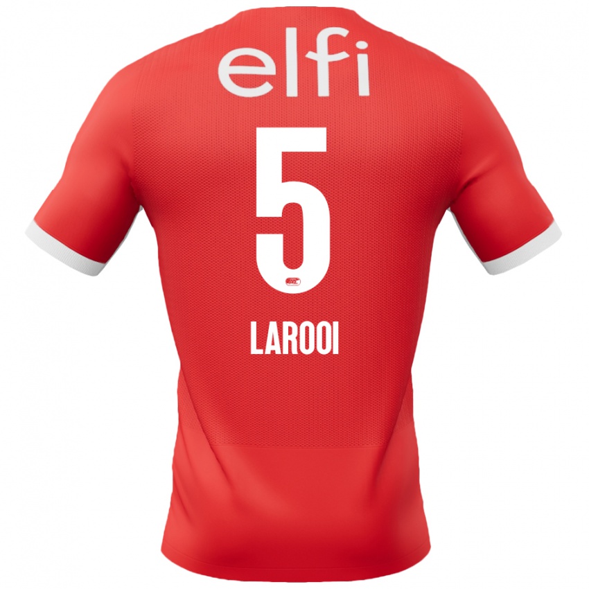 Niño Camiseta Finn Larooi #5 Rojo Blanco 1ª Equipación 2024/25 La Camisa Perú