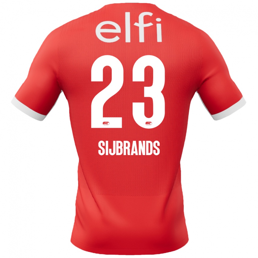 Niño Camiseta Julian Sijbrands #23 Rojo Blanco 1ª Equipación 2024/25 La Camisa Perú