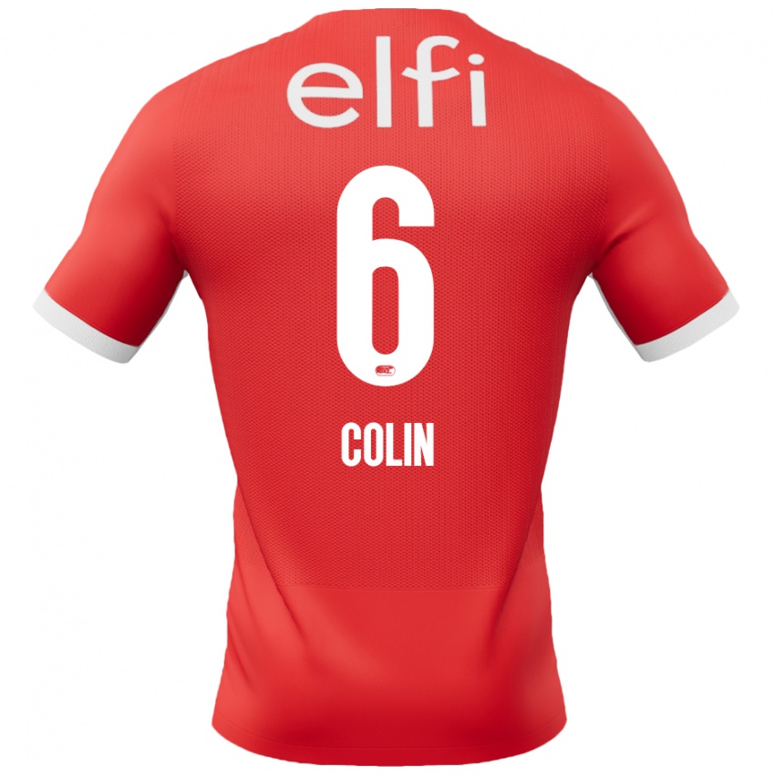 Niño Camiseta Isa Colin #6 Rojo Blanco 1ª Equipación 2024/25 La Camisa Perú