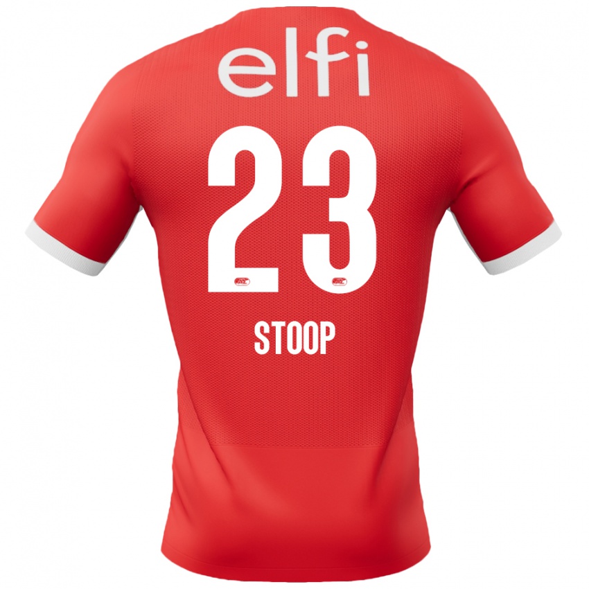 Niño Camiseta Maudy Stoop #23 Rojo Blanco 1ª Equipación 2024/25 La Camisa Perú