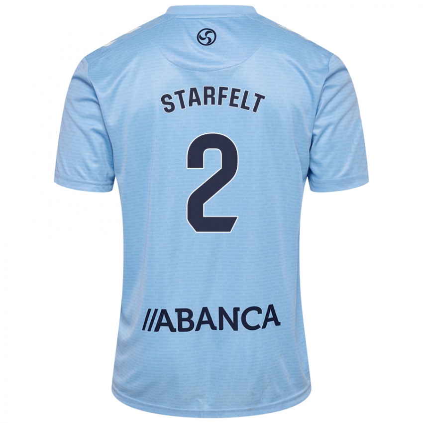 Niño Camiseta Carl Starfelt #2 Azul Cielo 1ª Equipación 2024/25 La Camisa Perú