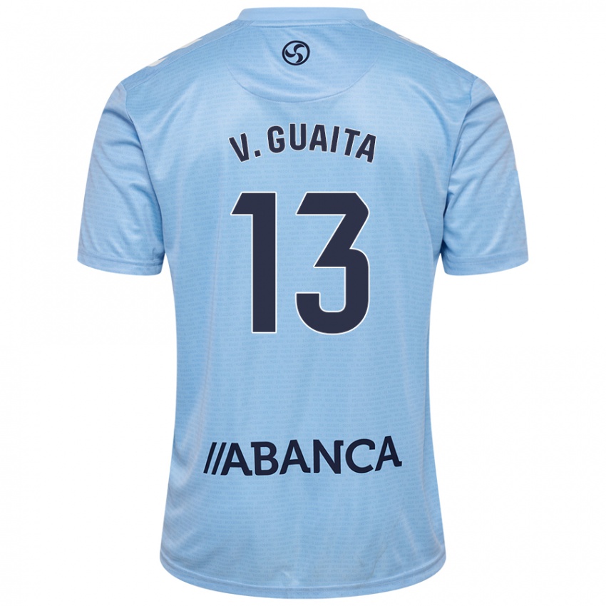 Niño Camiseta Vicente Guaita #13 Azul Cielo 1ª Equipación 2024/25 La Camisa Perú