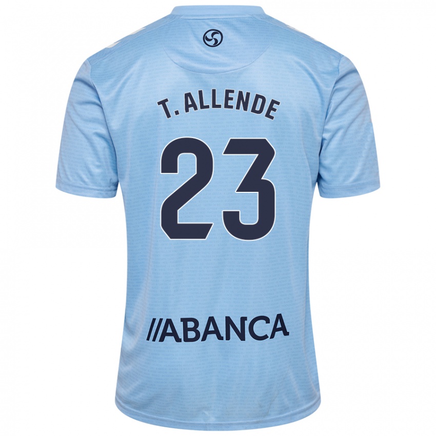 Niño Camiseta Tadeo Allende #23 Azul Cielo 1ª Equipación 2024/25 La Camisa Perú