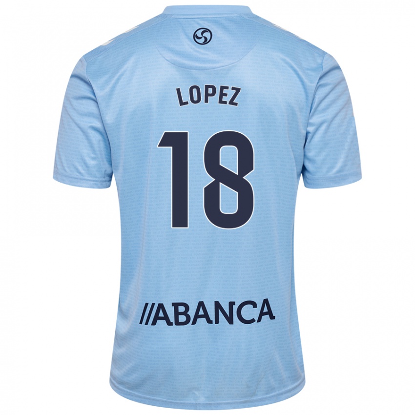 Niño Camiseta Joel López #18 Azul Cielo 1ª Equipación 2024/25 La Camisa Perú