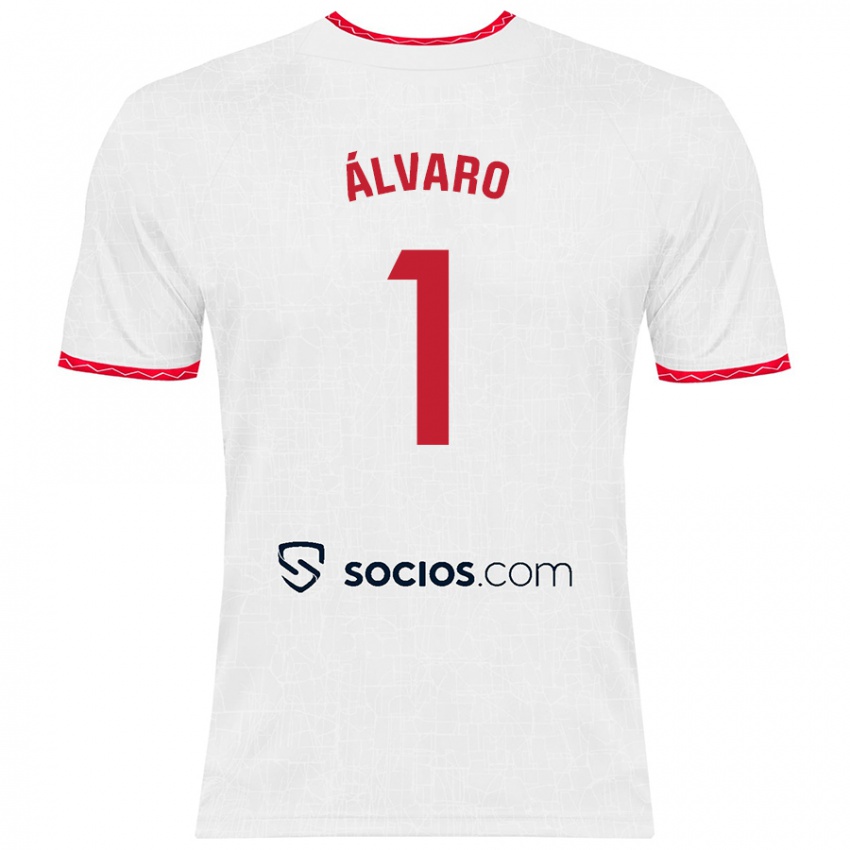 Niño Camiseta Álvaro Fernández #1 Blanco Rojo 1ª Equipación 2024/25 La Camisa Perú