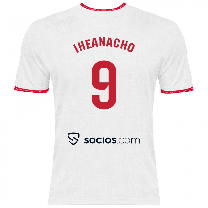 Niño Camiseta Kelechi Iheanacho #9 Blanco Rojo 1ª Equipación 2024/25 La Camisa Perú