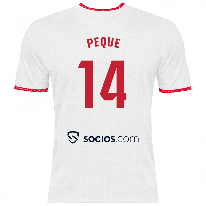 Niño Camiseta Peque Fernández #14 Blanco Rojo 1ª Equipación 2024/25 La Camisa Perú