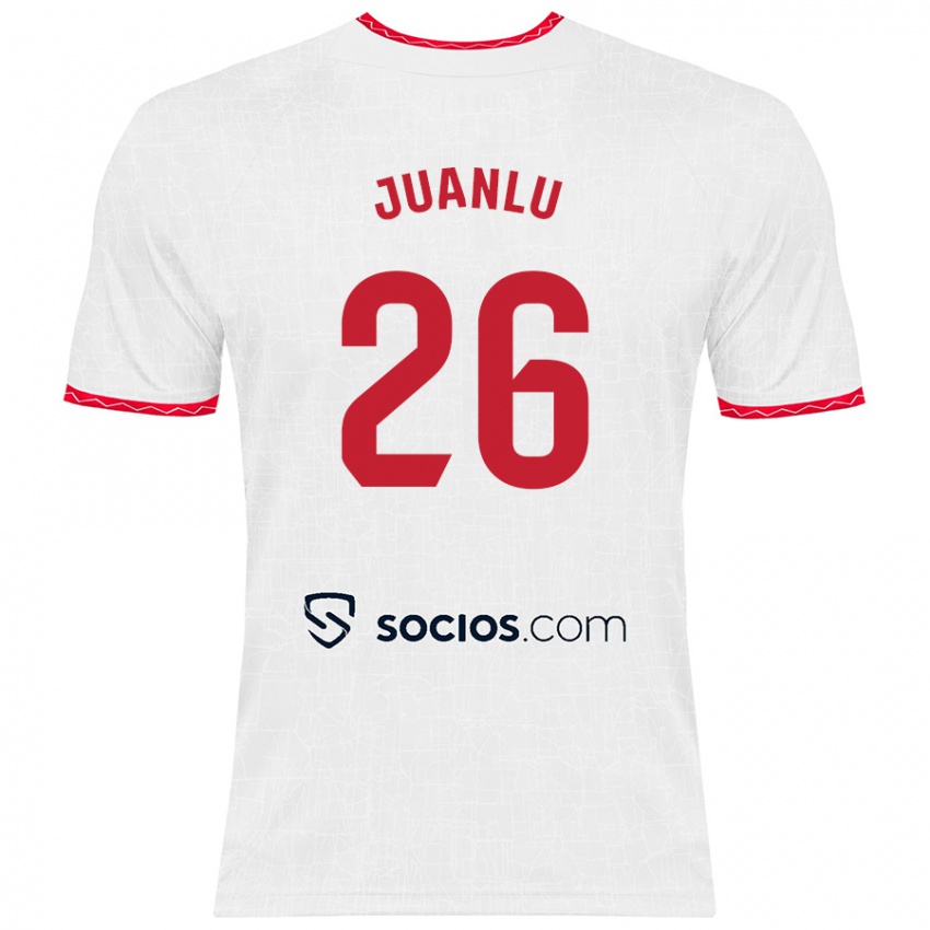 Niño Camiseta Juanlu Sánchez #26 Blanco Rojo 1ª Equipación 2024/25 La Camisa Perú