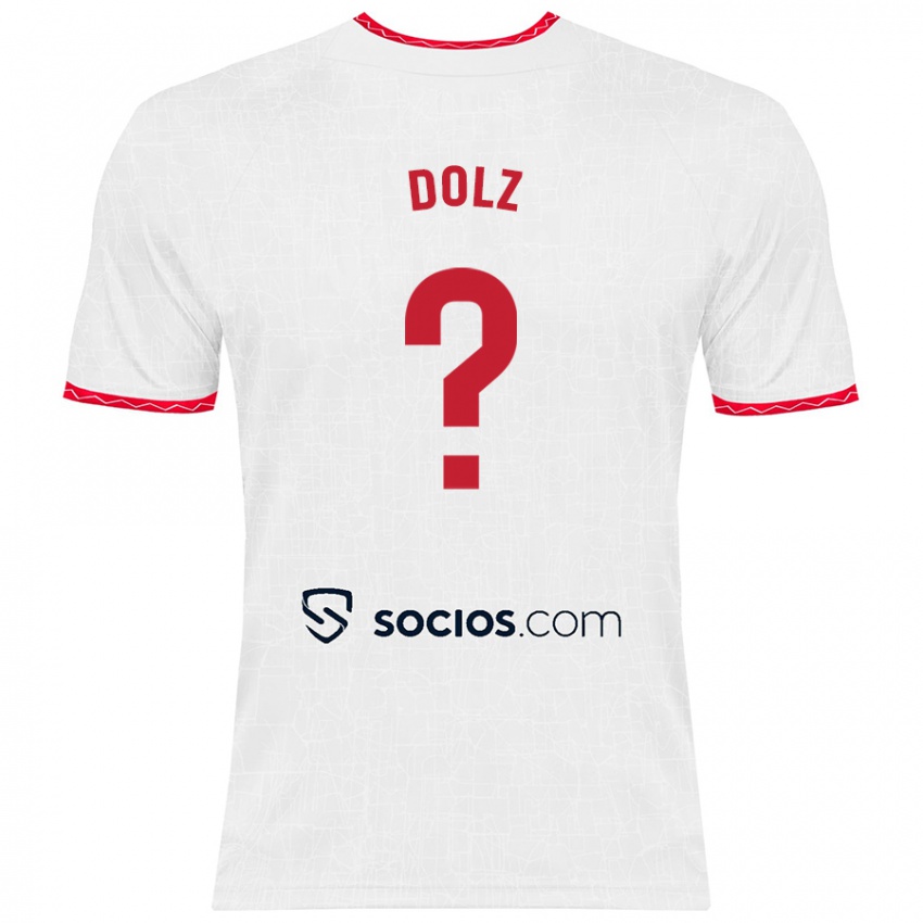 Niño Camiseta Marc Dolz #0 Blanco Rojo 1ª Equipación 2024/25 La Camisa Perú