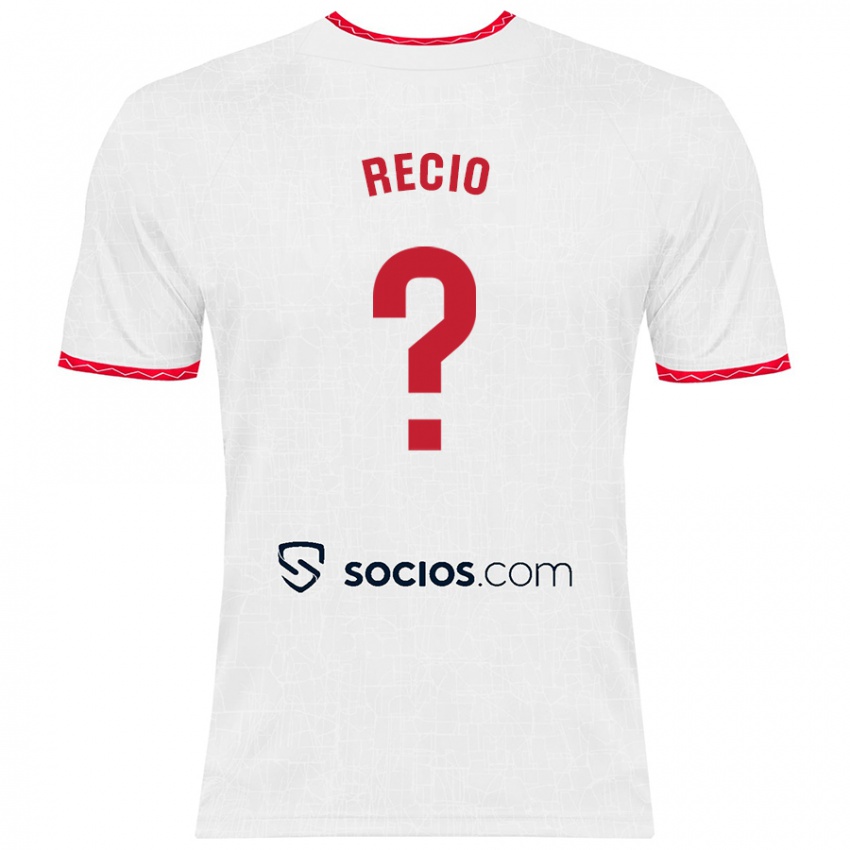 Niño Camiseta Sergio Recio #0 Blanco Rojo 1ª Equipación 2024/25 La Camisa Perú