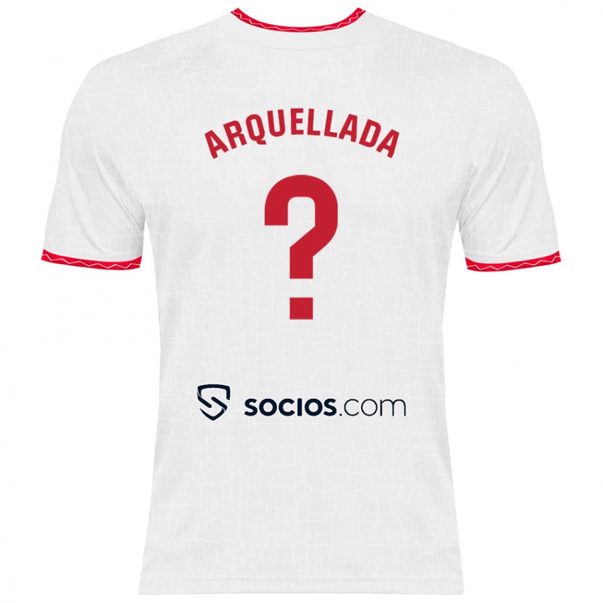 Niño Camiseta Álvaro Arquellada #0 Blanco Rojo 1ª Equipación 2024/25 La Camisa Perú