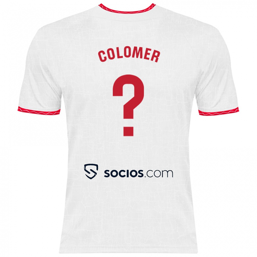 Niño Camiseta Carlos Colomer #0 Blanco Rojo 1ª Equipación 2024/25 La Camisa Perú