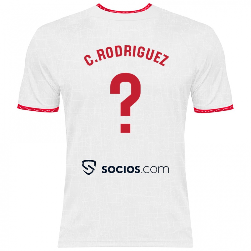 Niño Camiseta Carlos Rodríguez #0 Blanco Rojo 1ª Equipación 2024/25 La Camisa Perú