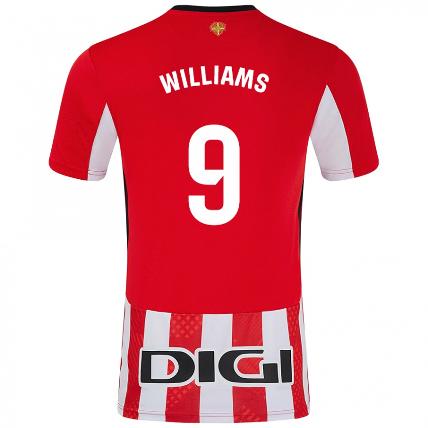 Niño Camiseta Iñaki Williams #9 Rojo Blanco 1ª Equipación 2024/25 La Camisa Perú