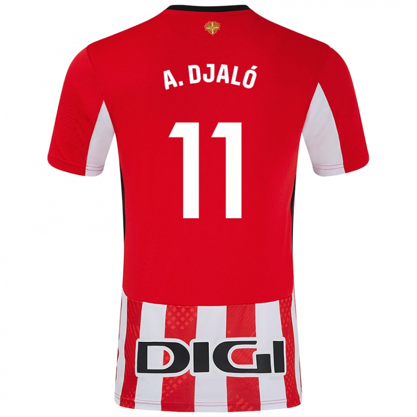 Niño Camiseta Álvaro Djaló #11 Rojo Blanco 1ª Equipación 2024/25 La Camisa Perú