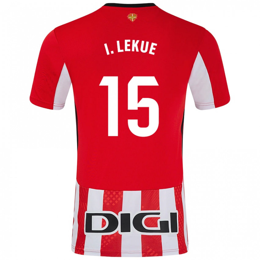 Niño Camiseta Iñigo Lekue #15 Rojo Blanco 1ª Equipación 2024/25 La Camisa Perú