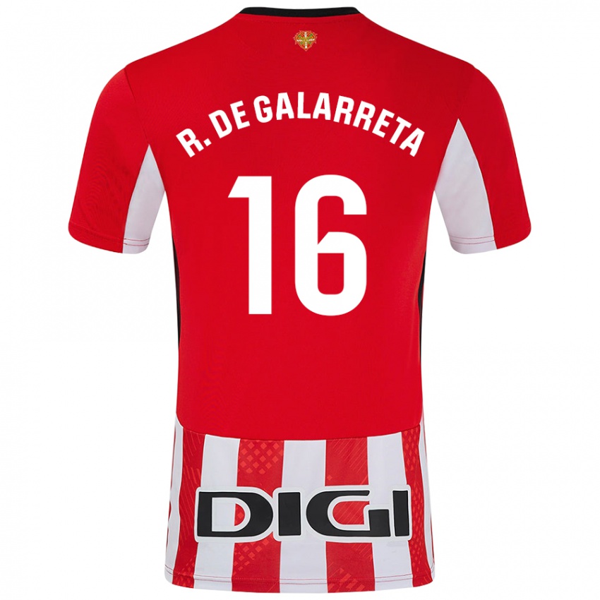 Niño Camiseta Iñigo Ruiz De Galarreta #16 Rojo Blanco 1ª Equipación 2024/25 La Camisa Perú