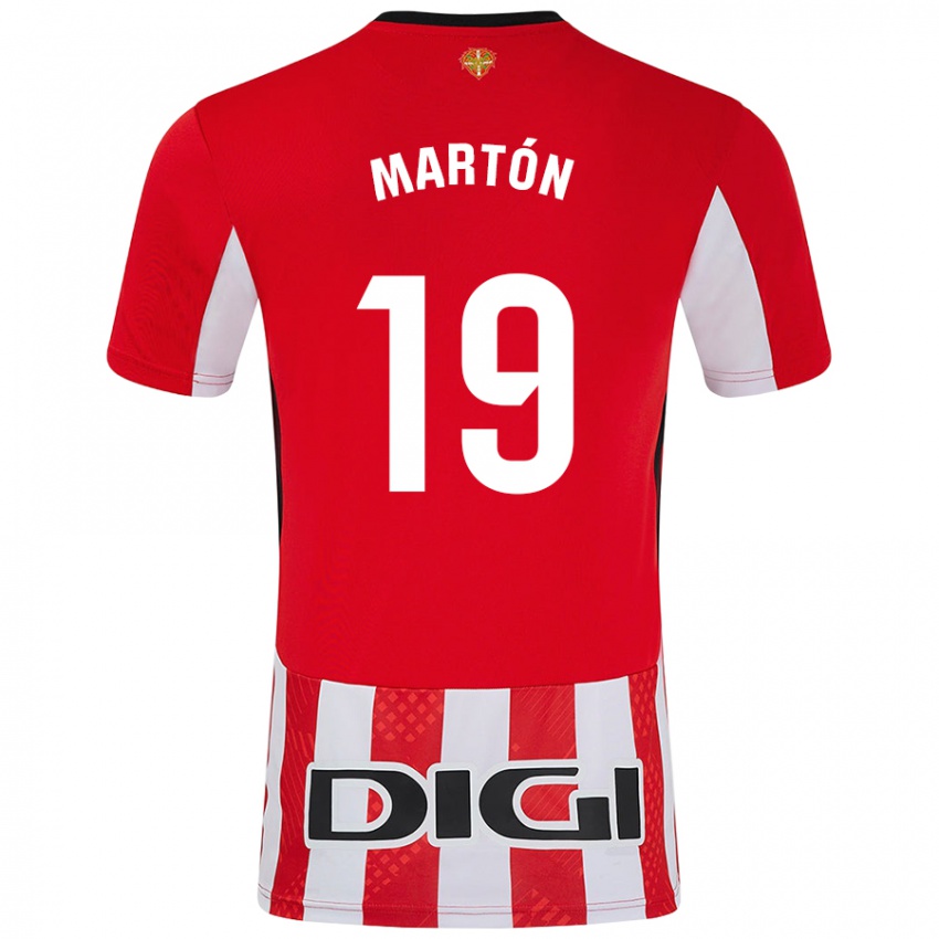 Niño Camiseta Javier Martón #19 Rojo Blanco 1ª Equipación 2024/25 La Camisa Perú