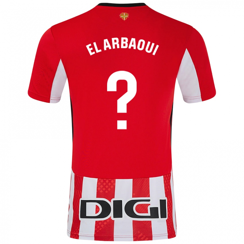 Niño Camiseta Ilyas El Arbaoui #0 Rojo Blanco 1ª Equipación 2024/25 La Camisa Perú