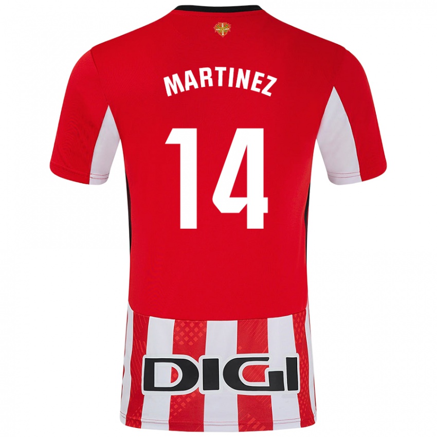 Niño Camiseta Pablo Martínez #14 Rojo Blanco 1ª Equipación 2024/25 La Camisa Perú