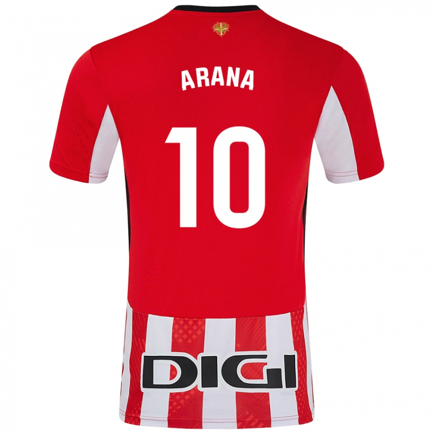 Niño Camiseta Paula Arana Montes #10 Rojo Blanco 1ª Equipación 2024/25 La Camisa Perú