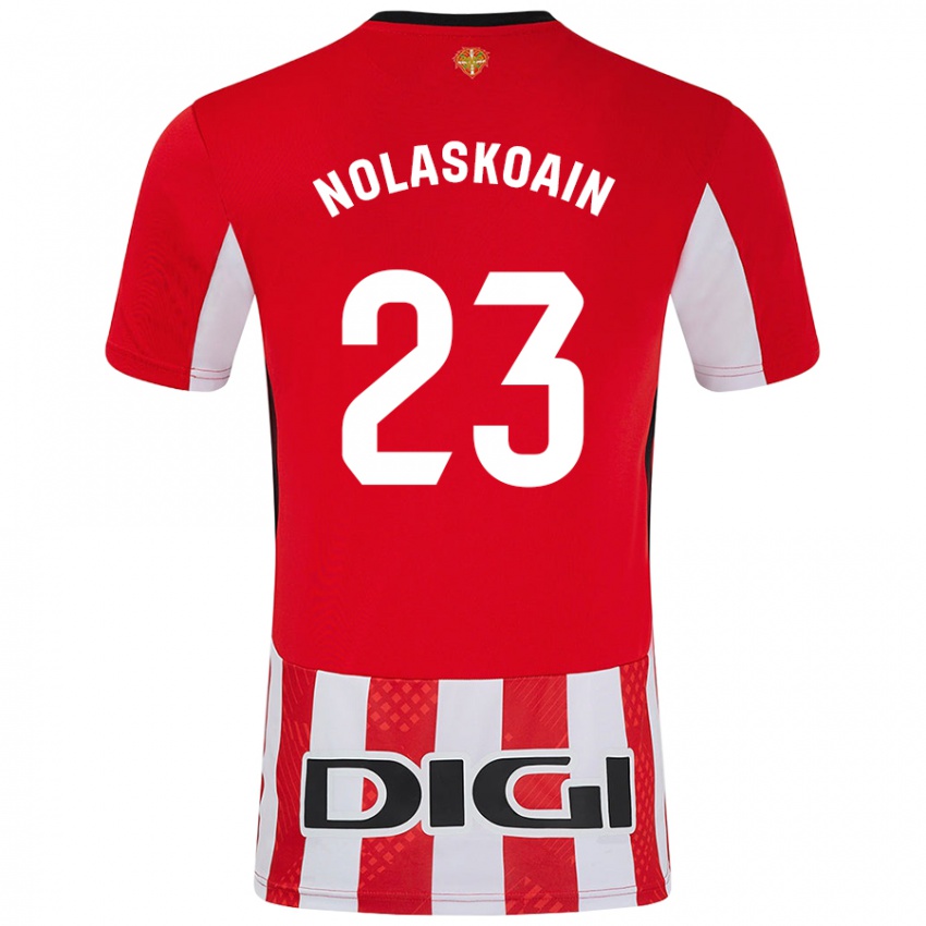 Niño Camiseta Peru Nolaskoain #23 Rojo Blanco 1ª Equipación 2024/25 La Camisa Perú