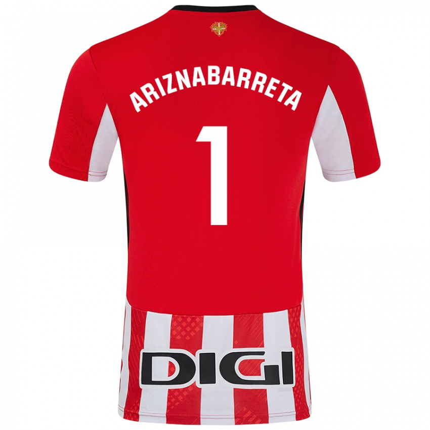 Niño Camiseta Oier Ariznabarreta #1 Rojo Blanco 1ª Equipación 2024/25 La Camisa Perú