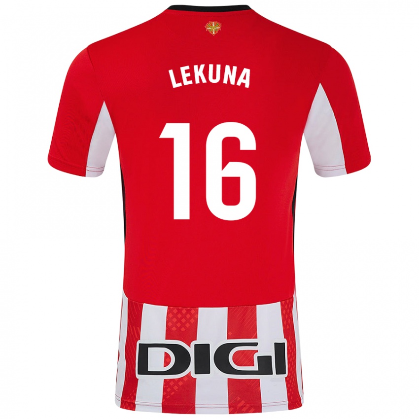 Niño Camiseta Adrián Lekuna #16 Rojo Blanco 1ª Equipación 2024/25 La Camisa Perú