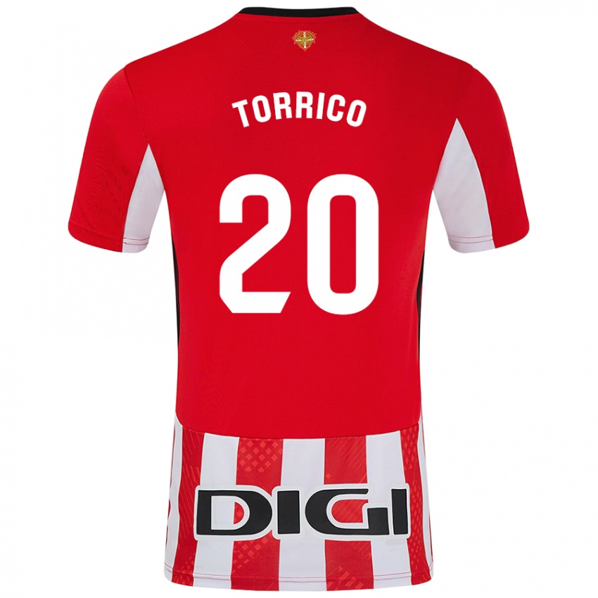 Niño Camiseta Aitor Torrico #20 Rojo Blanco 1ª Equipación 2024/25 La Camisa Perú