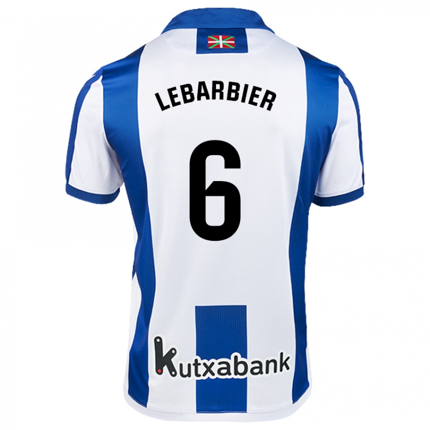 Niño Camiseta Alex Lebarbier #6 Blanco Azul 1ª Equipación 2024/25 La Camisa Perú